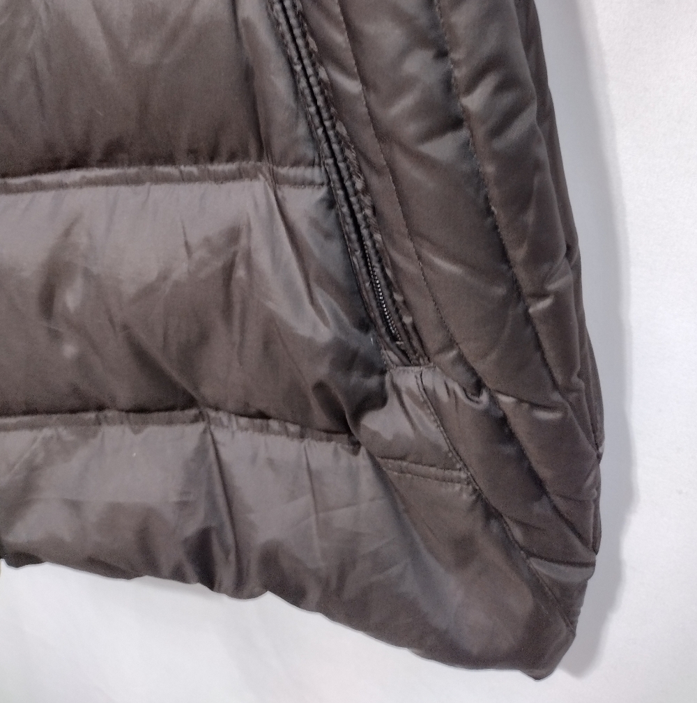 London Fog Down Feather Puffer Jacket Women's L Brown Winter Warm Cozy Retro - Picture 4 of 12